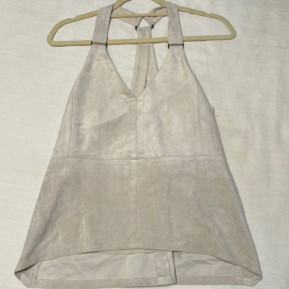 BCBG MAXAZRIA suede tank top